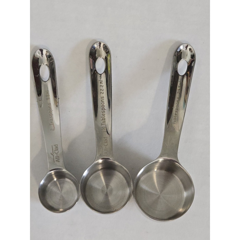 All-Clad Stainless Steel Measuring Spoons Set of 3 – 2 tsp, 1.5 Tbsp, 2 Tbsp Odd